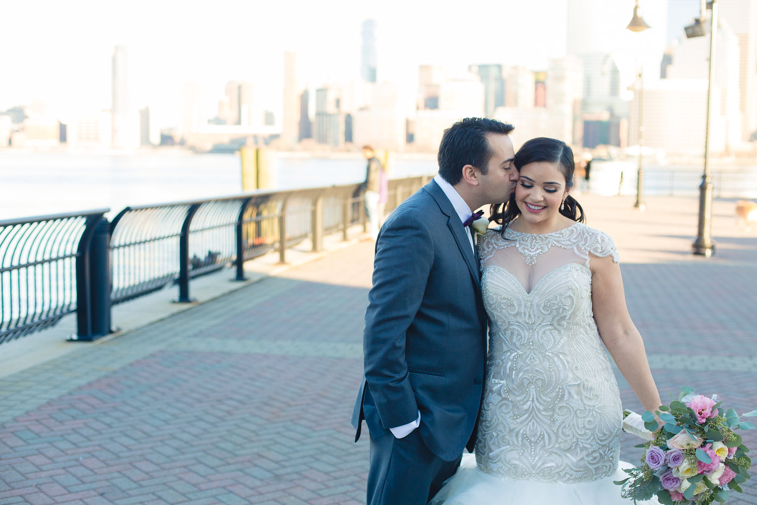 Rosa and Alex Wedding Dusty Miller Seeded Silver Dollar Euc Ranunculus Garden Rose Ocean Song