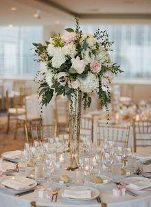 Tracy and Ben Wedding - High Centerpiece - Le Parker Meridien NYC - Kathleen and Robert Photographers