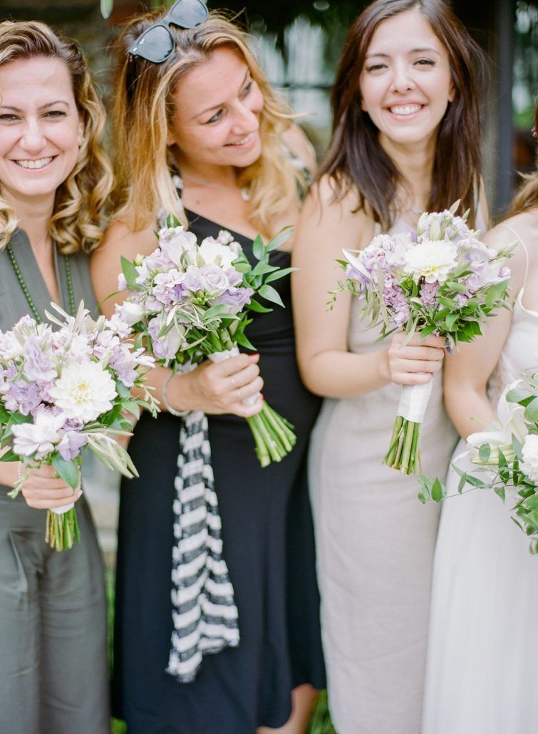 Emma and Izzet Wedding - Bridesmaids Bouquets - Blue Hill at Stone Barns NY - By Rebecca Yale