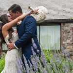 Lauren and Jordan Wedding - Peony Bridal Bouquet and Boutonniere - Blue Hill at Stone Barns NY - Photography by Craig Paulson