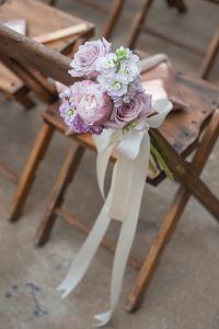 Lauren and Jordan Wedding - Chair Flowers - Blue Hill at Stone Barns NY - Photography Craig Paulson