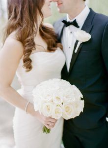 Jessica & Brian Wedding - Bridal Bouquet Tibet Rose - Battery Gardens NYC - by Rebecca Yale - 023