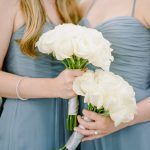 Jessica & Brian Wedding - Bridesmaids Boquets Tibet Roses - Battery Gardens NYC - by Rebecca Yale - 036
