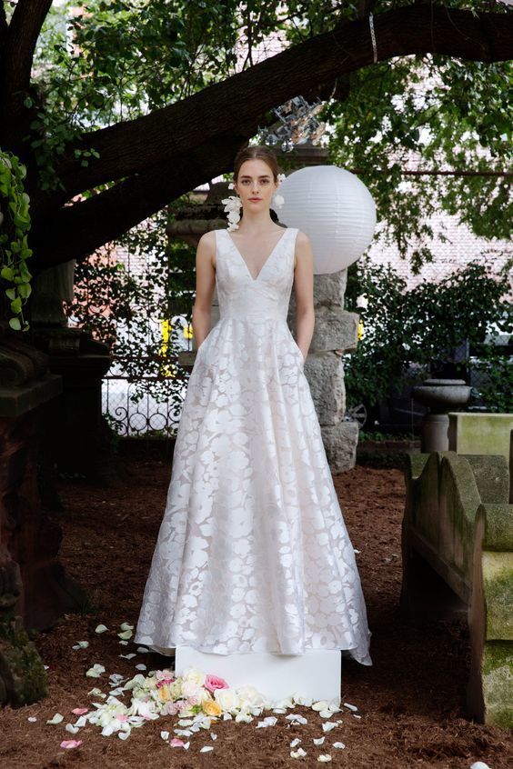 Lela Rose - Wedding Gown - Bridal Fall 2018 Collection - via vogue.com