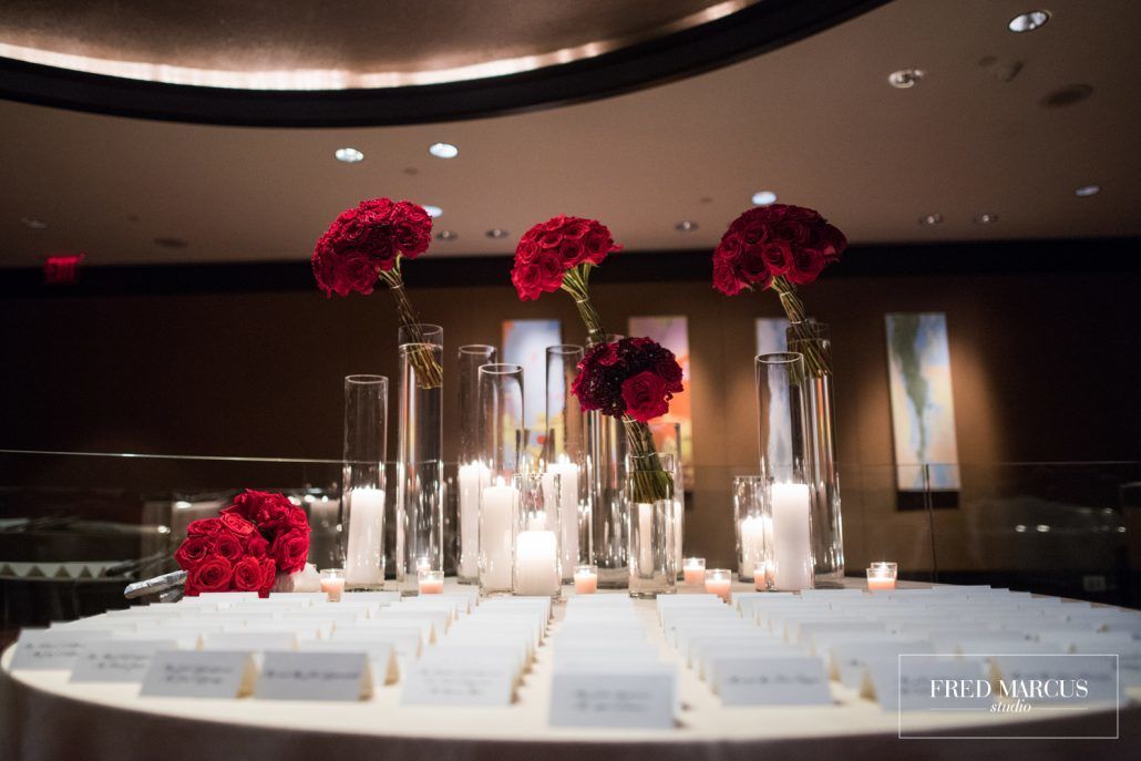 Marianna and Peter Wedding - Card Table Arrangement - Mandarin Oriental New York - by Fred Marcus Studio