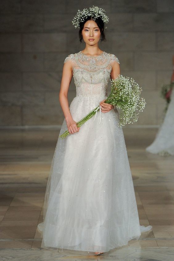 Reem Acra - Wedding Gown - Bridal Fall 2018 Collection - via vogue.com