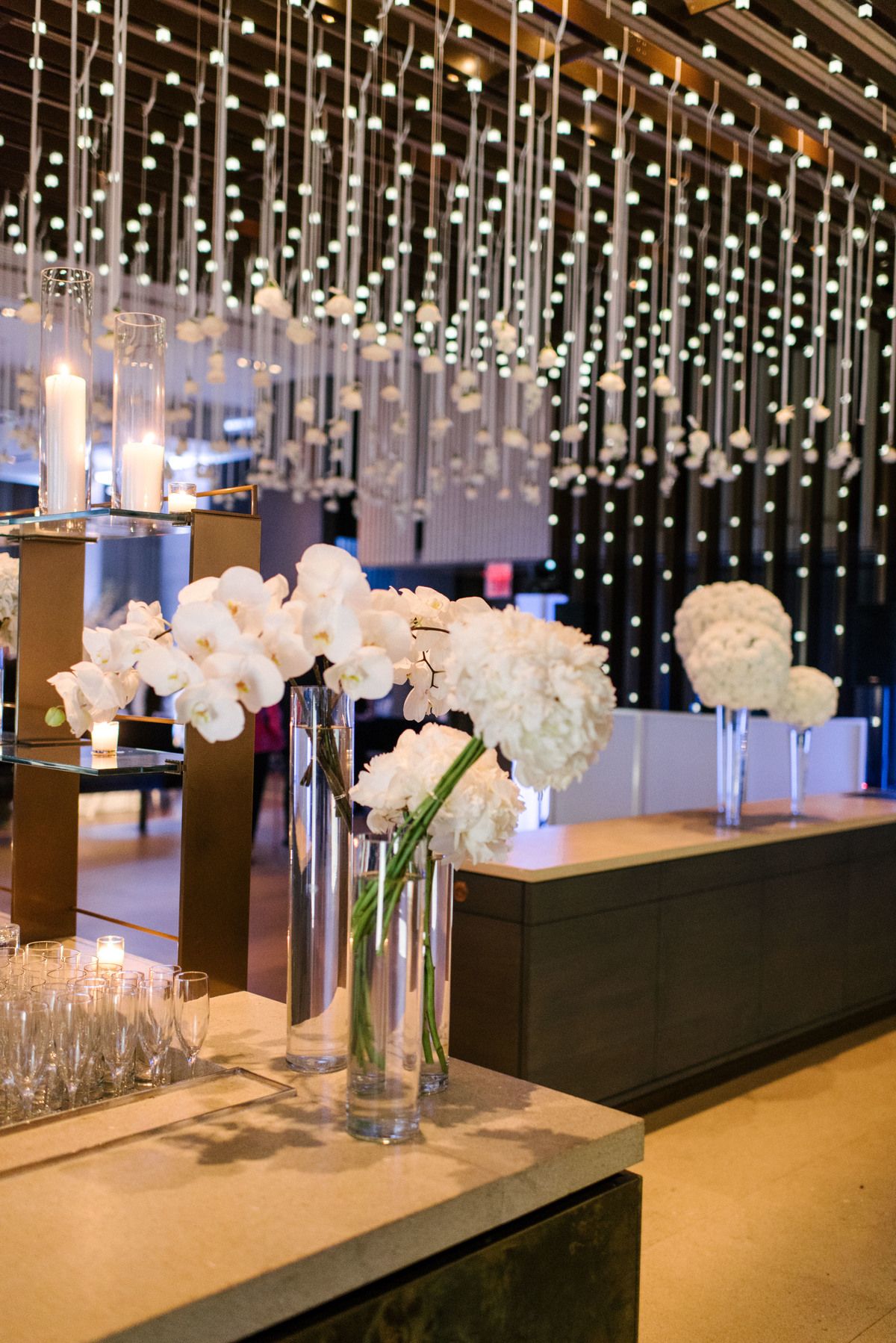 Stefanie & Jon Wedding Card Table Arrangements riverpark NYC by