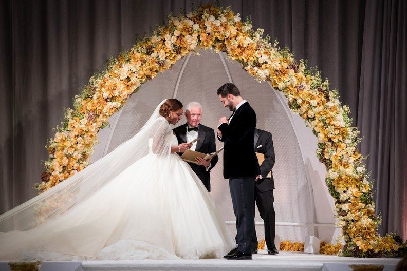 Serena Williams and Alexis Oharian - wedding - via brides.com