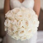 Sophia & Sam Wedding - Bridal Bouquet Miyuki Rose - Tribeca 360 NYC - by Shira Weinberger