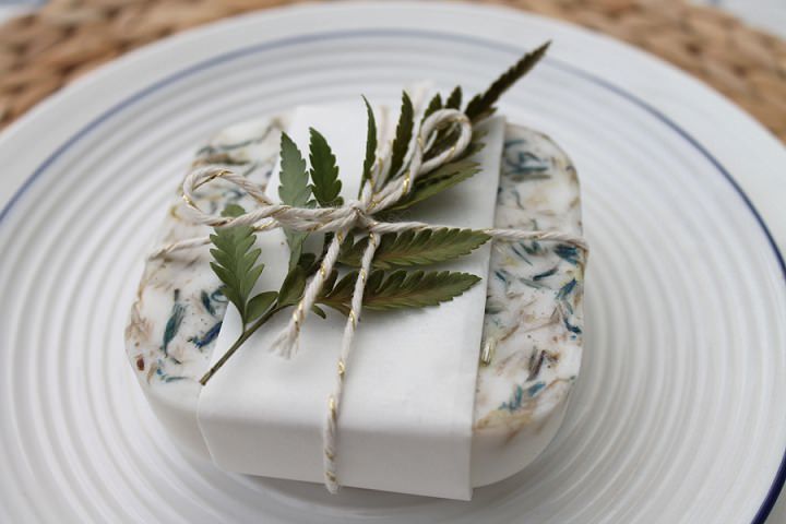 DIY Wedding Favor - Herbal Soap - via boho-wedding.com