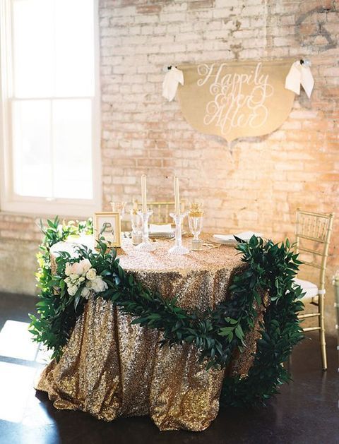 Happily Ever After Sweetheart Table - via Happywedd.com