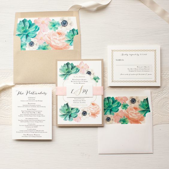 Wedding Invitation - anemone - via beaconln.com