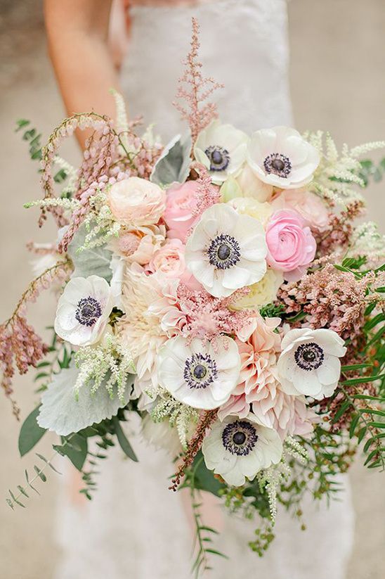 Bridal Bouquet - Anemone - via weddingchicks.com