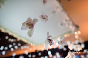 Marianna and Peter Wedding - Floating Chuppah Hydrangea Cymbidium Orchid - Mandarin Oriental New York - by Fred Marcus Studio