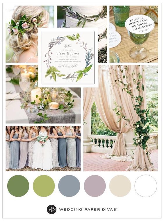 Romantic Garden Wedding Colors - via weddingpaperdivas.com