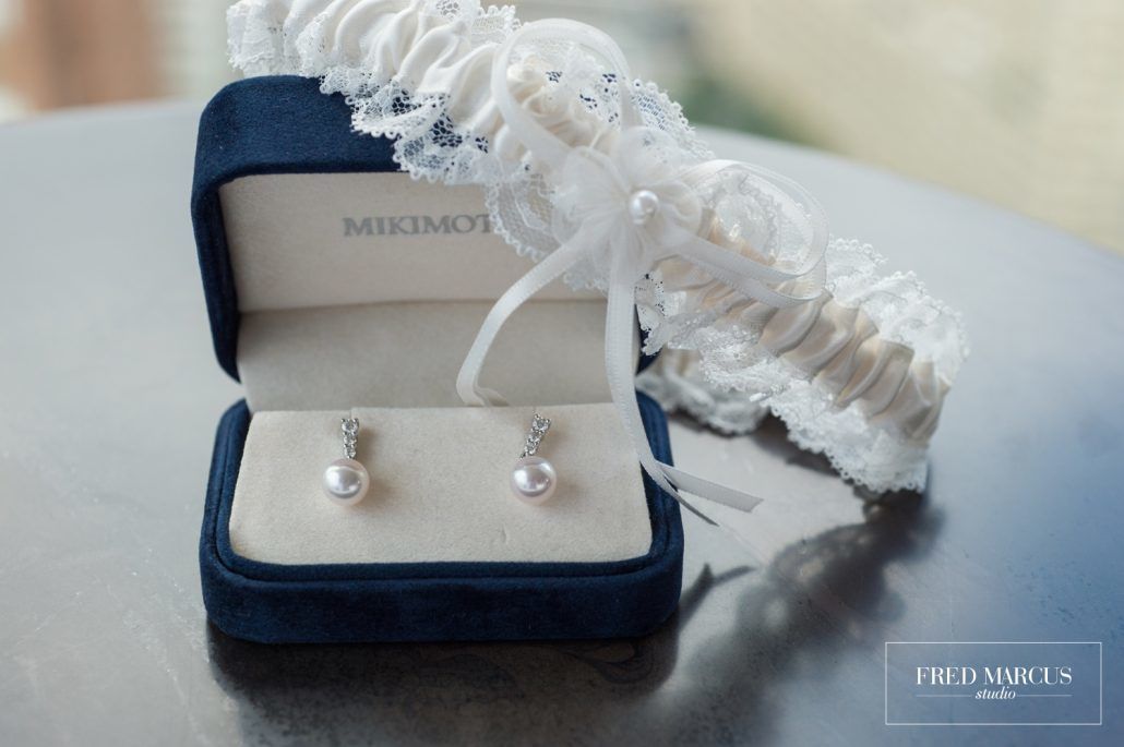 Mariana & Peter Wedding - Bridal Jewelry - Mikimoto Earrings - Mandarin Oriental New York - Fred Marcus Studio