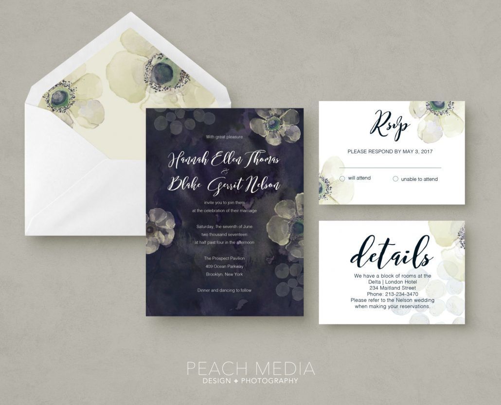 Wedding Invitations - via Peach Media on Etsy.comhttps://www.etsy.com/listing/503572399/wedding-invitation-002-2017?ga_search_query=anemone&ref=shop_items_search_1