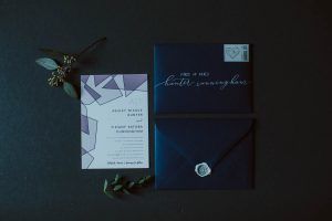 Ashley & Tiffany Wedding - Invitation Suite by Sincerely Amy Designs - Green Building Brooklyn - by Amber Gress - 0002