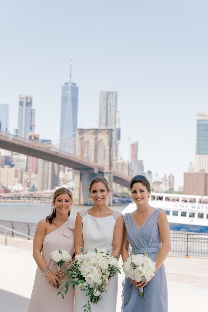 Aerin and Steven Wedding - Bride Bridal Party Bouquet - 26 Bridge Brooklyn - Susan Shek Photography