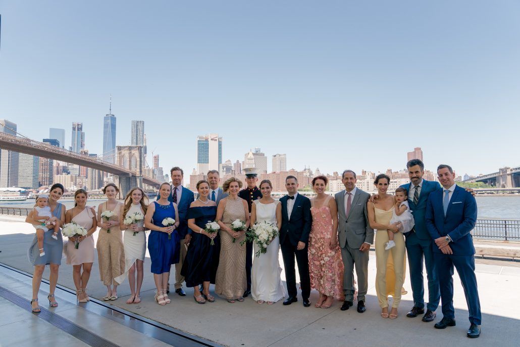 Aerin and Steven Wedding - Wedding Party Family Portrait - 26 Bridge Brooklyn - Susan Shek Photography