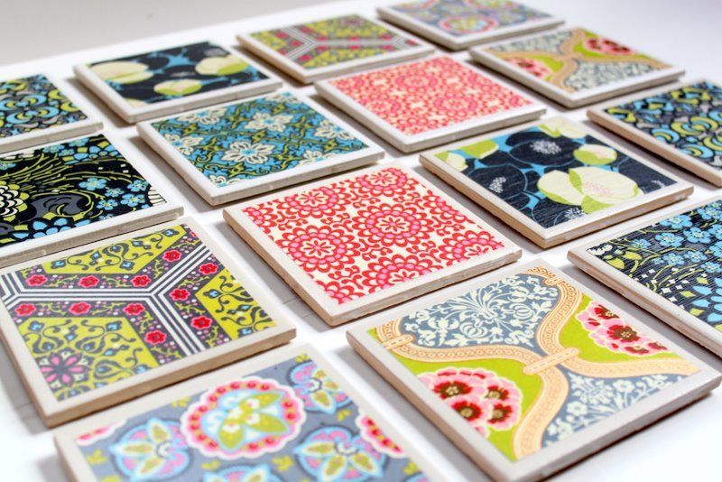 Tile Coasters - via thecottagemama.com