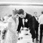 Kate & Chase - Cutting Cake - Mansion at Natirar - by Sally Pinera