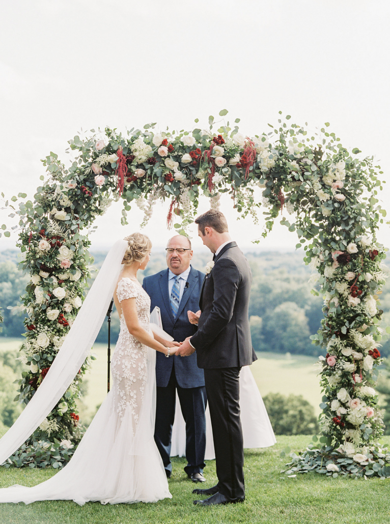 Kate & Chase Wedding - Wedding Arch - Mansion at Natirar - by Sally Pinera