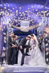 Madalyn & Jonathan Wedding - Smashing the Glass - Guastavino's - by Joshua Zuckerman