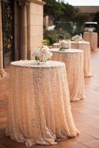 wedding cocktail reception decor - via insideweddings.com